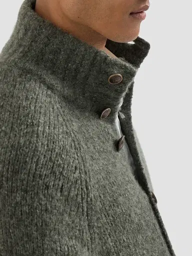 Brunello Cucinelli Men's Cashmere and Silk Cardigan - Military | Thumbnail 5 Brunello Cucinelli Men's Cashmere and Silk Cardigan - Military | Thumbnail 5