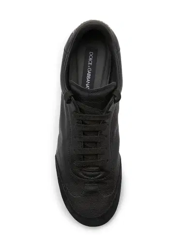 Dolce & Gabbana Men's Lipari Leather Low-Top Sneakers - Nero | Thumbnail 4 Dolce & Gabbana Men's Lipari Leather Low-Top Sneakers - Nero | Thumbnail 4
