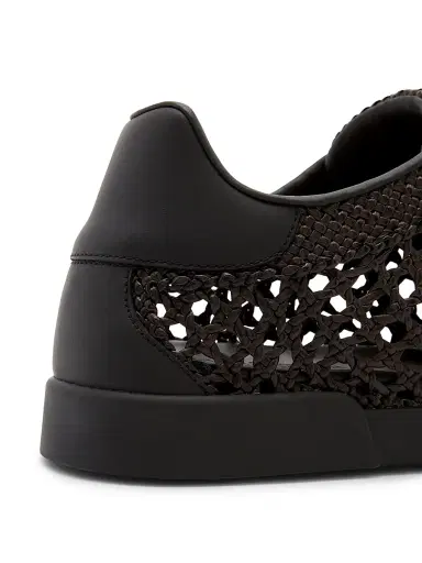 Dolce & Gabbana Men's Woven Leather Low-Top Sneakers - Nero | Thumbnail 6 Dolce & Gabbana Men's Woven Leather Low-Top Sneakers - Nero | Thumbnail 6