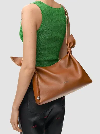 LOEWE Women's Scarf Leather Shoulder Bag - Squirrel | Thumbnail 3 LOEWE Women's Scarf Leather Shoulder Bag - Squirrel | Thumbnail 3