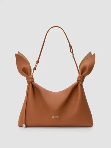 LOEWE Women's Scarf Leather Shoulder Bag - Squirrel | Thumbnail 9 LOEWE Women's Scarf Leather Shoulder Bag - Squirrel | Thumbnail 9