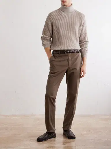 Slowear Straight-Leg Stretch-Cotton Gabardine Trousers - Men | Thumbnail 2 Slowear Straight-Leg Stretch-Cotton Gabardine Trousers - Men | Thumbnail 2