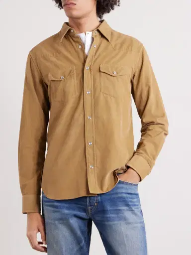 Tom Ford Slim-Fit Cotton-Corduroy Shirt - Men | Thumbnail 3 Tom Ford Slim-Fit Cotton-Corduroy Shirt - Men | Thumbnail 3