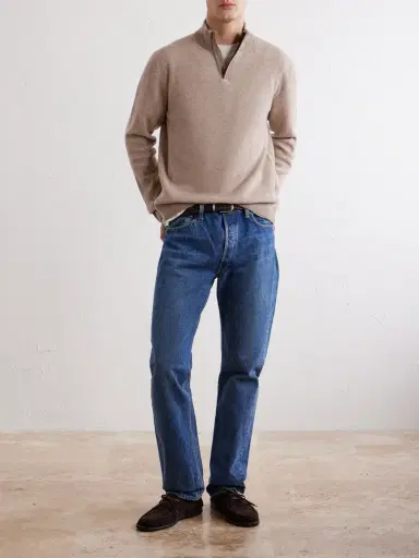 Slowear Virgin Wool Half-Zip Sweater - Men | Thumbnail 2 Slowear Virgin Wool Half-Zip Sweater - Men | Thumbnail 2