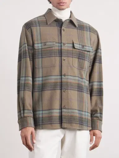 Ralph Lauren Purple Label Checked Wool and Cashmere-Blend Flannel Overshirt - Men | Thumbnail 3 Ralph Lauren Purple Label Checked Wool and Cashmere-Blend Flannel Overshirt - Men | Thumbnail 3