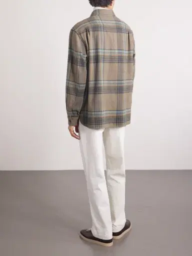 Ralph Lauren Purple Label Checked Wool and Cashmere-Blend Flannel Overshirt - Men | Thumbnail 4 Ralph Lauren Purple Label Checked Wool and Cashmere-Blend Flannel Overshirt - Men | Thumbnail 4