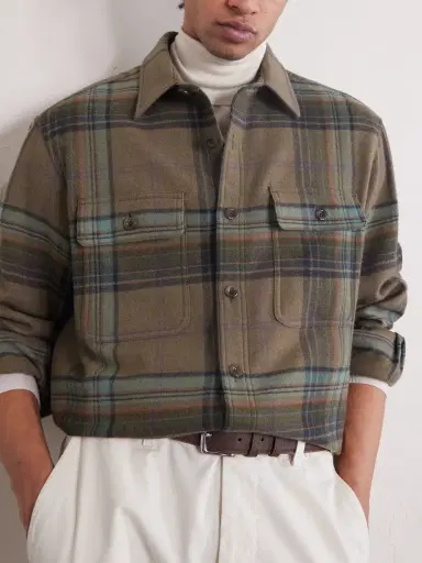 Ralph Lauren Purple Label Checked Wool and Cashmere-Blend Flannel Overshirt - Men | Thumbnail 5 Ralph Lauren Purple Label Checked Wool and Cashmere-Blend Flannel Overshirt - Men | Thumbnail 5
