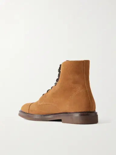 Brunello Cucinelli Suede Lace-Up Boots - Men | Thumbnail 4 Brunello Cucinelli Suede Lace-Up Boots - Men | Thumbnail 4