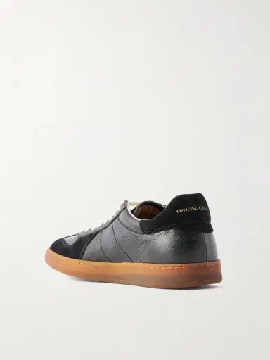 Officine Creative Militia 002 Suede-Trimmed Leather Sneakers - Men | Thumbnail 4 Officine Creative Militia 002 Suede-Trimmed Leather Sneakers - Men | Thumbnail 4