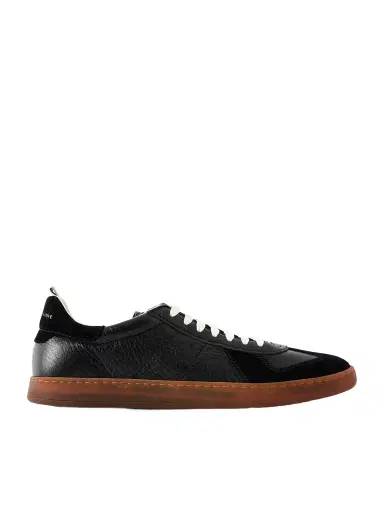 Officine Creative Militia 002 Suede-Trimmed Leather Sneakers - Men | Thumbnail 1 Officine Creative Militia 002 Suede-Trimmed Leather Sneakers - Men | Thumbnail 1