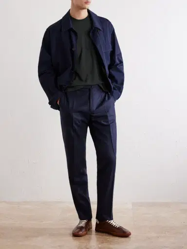 Slowear Straight-Leg Wool and Cashmere-Blend Trousers - Men | Thumbnail 2 Slowear Straight-Leg Wool and Cashmere-Blend Trousers - Men | Thumbnail 2