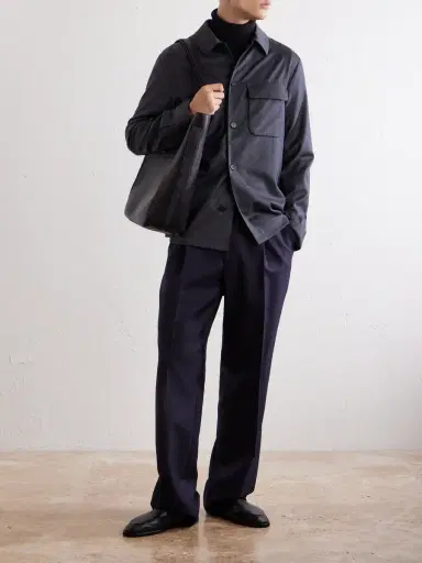 Slowear Stretch-Wool Flannel Overshirt - Men | Thumbnail 2 Slowear Stretch-Wool Flannel Overshirt - Men | Thumbnail 2