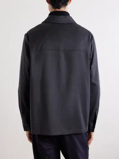 Slowear Stretch-Wool Flannel Overshirt - Men | Thumbnail 4 Slowear Stretch-Wool Flannel Overshirt - Men | Thumbnail 4