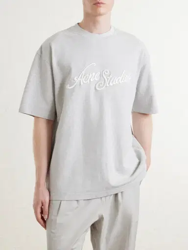 Acne Studios Logo-Embroidered Cotton-Piqué T-Shirt - Men | Thumbnail 3 Acne Studios Logo-Embroidered Cotton-Piqué T-Shirt - Men | Thumbnail 3