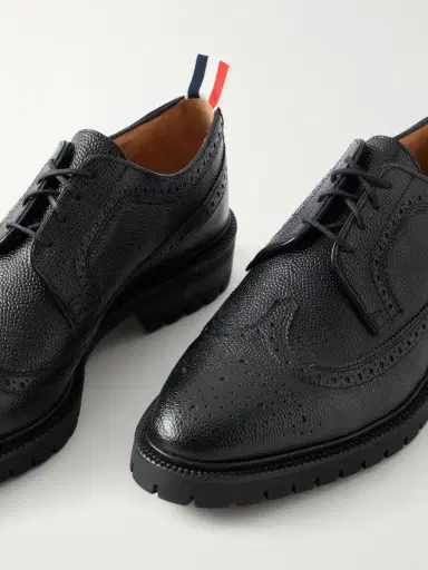 Thom Browne Longwing Pebble-Grain Leather Brogues - Men | Thumbnail 5 Thom Browne Longwing Pebble-Grain Leather Brogues - Men | Thumbnail 5