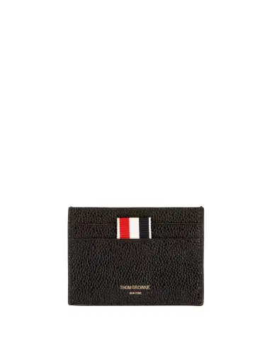 Thom Browne Men's Pebble Grain Leather Card Holder | Thumbnail 6 Thom Browne Men's Pebble Grain Leather Card Holder | Thumbnail 6