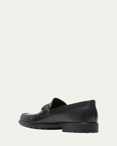 Ferragamo Men's David Leather Lug-Sole Loafers | Thumbnail 4 Ferragamo Men's David Leather Lug-Sole Loafers | Thumbnail 4