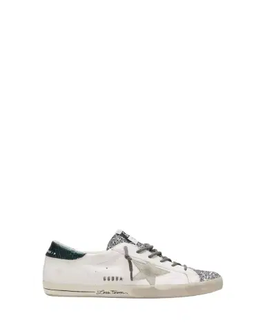 Golden Goose Superstar Mixed Leather Script Low-Top Sneakers | Thumbnail 1 Golden Goose Superstar Mixed Leather Script Low-Top Sneakers | Thumbnail 1
