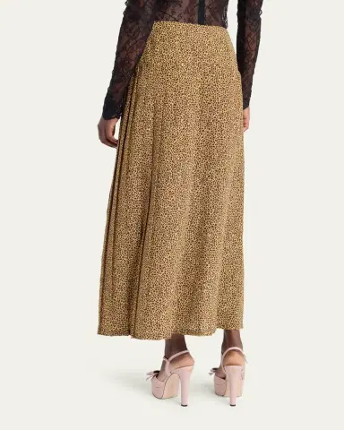 Valentino Garavani High-Waist Leopard-Print Silk Skirt | Thumbnail 3 Valentino Garavani High-Waist Leopard-Print Silk Skirt | Thumbnail 3