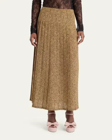 Valentino Garavani High-Waist Leopard-Print Silk Skirt | Thumbnail 4 Valentino Garavani High-Waist Leopard-Print Silk Skirt | Thumbnail 4