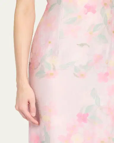 BERNADETTE Elora Strapless Floral Linen Maxi Dress | Thumbnail 5 BERNADETTE Elora Strapless Floral Linen Maxi Dress | Thumbnail 5