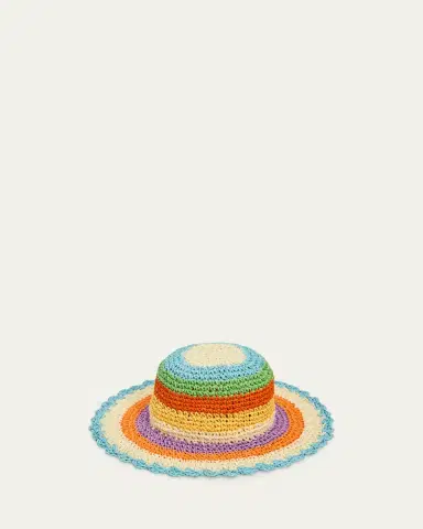 Molo Girl's Scalloped Straw Hat | Thumbnail 3 Molo Girl's Scalloped Straw Hat | Thumbnail 3