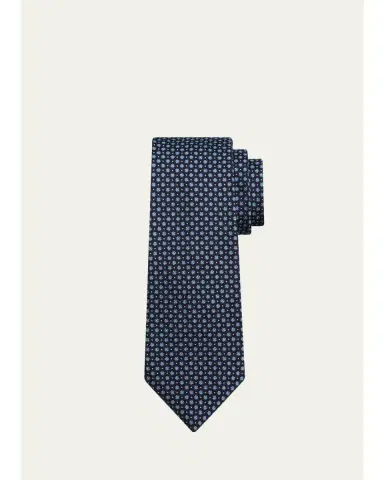 Kiton Men's Floral Silk Seven-Fold Tie | Thumbnail 1 Kiton Men's Floral Silk Seven-Fold Tie | Thumbnail 1