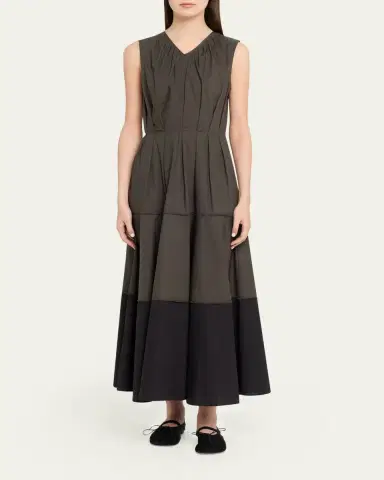Proenza Schouler White Label Kailey Tiered Poplin Maxi Dress | Thumbnail 2 Proenza Schouler White Label Kailey Tiered Poplin Maxi Dress | Thumbnail 2