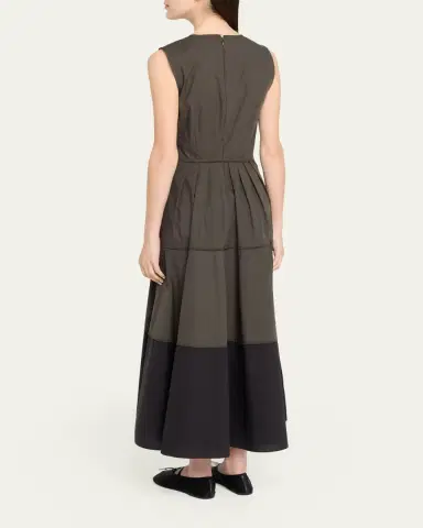 Proenza Schouler White Label Kailey Tiered Poplin Maxi Dress | Thumbnail 3 Proenza Schouler White Label Kailey Tiered Poplin Maxi Dress | Thumbnail 3