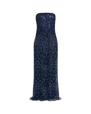 Reem Acra Strapless Crystal Embellished Evening Gown | Thumbnail 1 Reem Acra Strapless Crystal Embellished Evening Gown | Thumbnail 1