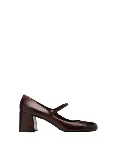 Miu Miu 65mm Leather Cap-Toe Mary Jane Pumps | Thumbnail 1 Miu Miu 65mm Leather Cap-Toe Mary Jane Pumps | Thumbnail 1