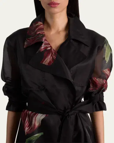 ALICE + OLIVIA Silvia Sheer Trench Coat | Thumbnail 5 ALICE + OLIVIA Silvia Sheer Trench Coat | Thumbnail 5