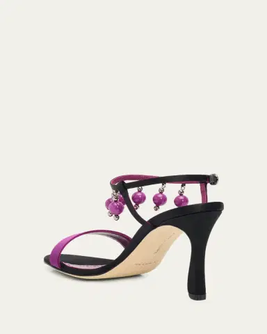 Manolo Blahnik 0mm Kasasan Beaded Satin Sandals | Thumbnail 2 Manolo Blahnik 0mm Kasasan Beaded Satin Sandals | Thumbnail 2