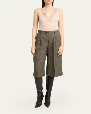 Saint Laurent Ribbed Silk Laced Tank Top | Thumbnail 2 Saint Laurent Ribbed Silk Laced Tank Top | Thumbnail 2