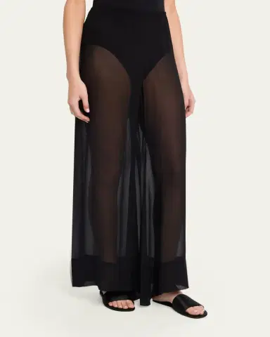 ALL THREE Poppy Chiffon Wide-Leg Pants | Thumbnail 4 ALL THREE Poppy Chiffon Wide-Leg Pants | Thumbnail 4