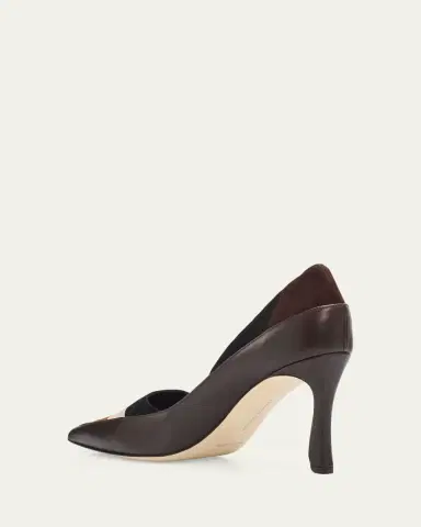 Manolo Blahnik 70mm Soria Mixed Leather Pumps | Thumbnail 2 Manolo Blahnik 70mm Soria Mixed Leather Pumps | Thumbnail 2