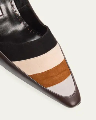 Manolo Blahnik 70mm Soria Mixed Leather Pumps | Thumbnail 3 Manolo Blahnik 70mm Soria Mixed Leather Pumps | Thumbnail 3