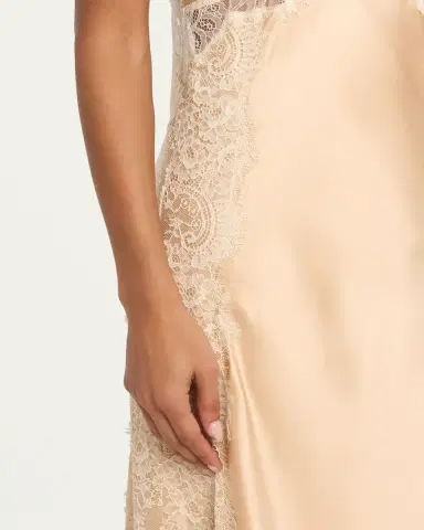 LoveShackFancy Shia Lace-Trim Silk-Blend A-Line Maxi Slipdress | Thumbnail 5 LoveShackFancy Shia Lace-Trim Silk-Blend A-Line Maxi Slipdress | Thumbnail 5