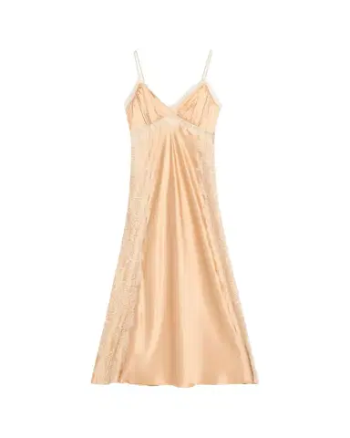 LoveShackFancy Shia Lace-Trim Silk-Blend A-Line Maxi Slipdress | Thumbnail 1 LoveShackFancy Shia Lace-Trim Silk-Blend A-Line Maxi Slipdress | Thumbnail 1