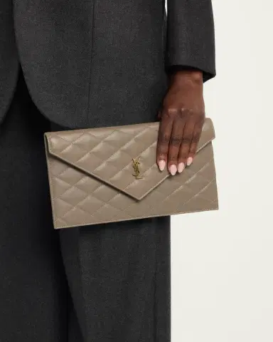 Saint Laurent YSL Quilted Leather Pouch Bag | Thumbnail 7 Saint Laurent YSL Quilted Leather Pouch Bag | Thumbnail 7