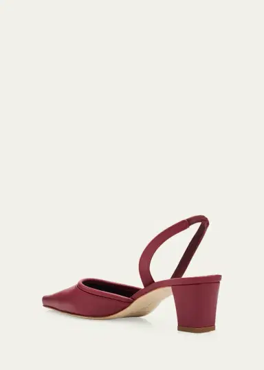 Manolo Blahnik 50mm Vendona Leather Slingback Pumps | Thumbnail 2 Manolo Blahnik 50mm Vendona Leather Slingback Pumps | Thumbnail 2