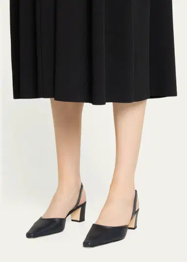 Manolo Blahnik 50mm Vendona Leather Slingback Pumps | Thumbnail 5 Manolo Blahnik 50mm Vendona Leather Slingback Pumps | Thumbnail 5