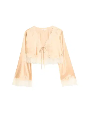 LoveShackFancy Kately Lace-Trim Satin Top | Thumbnail 1 LoveShackFancy Kately Lace-Trim Satin Top | Thumbnail 1