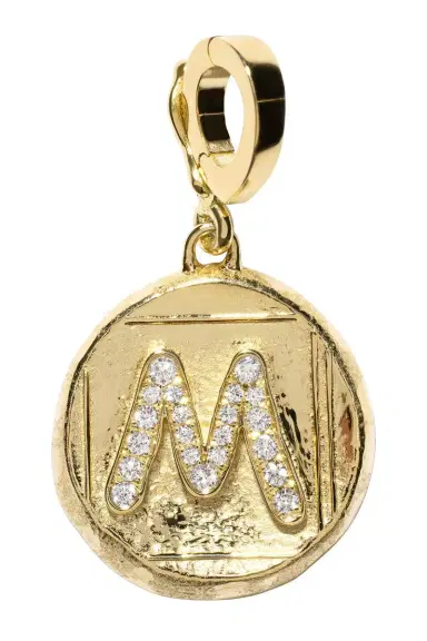 Azlee Diamond A Initial Small Signature Coin Pendant | Thumbnail 4 Azlee Diamond A Initial Small Signature Coin Pendant | Thumbnail 4