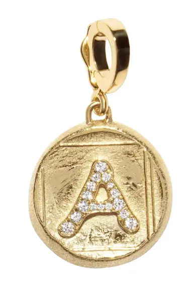 Azlee Diamond A Initial Small Signature Coin Pendant | Thumbnail 1 Azlee Diamond A Initial Small Signature Coin Pendant | Thumbnail 1