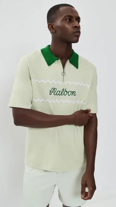 Malbon Benny Sweater Polo Green Tint | Thumbnail 2 Malbon Benny Sweater Polo Green Tint | Thumbnail 2