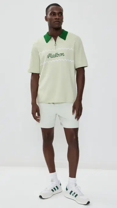 Malbon Benny Sweater Polo Green Tint | Thumbnail 5 Malbon Benny Sweater Polo Green Tint | Thumbnail 5