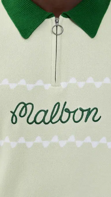 Malbon Benny Sweater Polo Green Tint | Thumbnail 6 Malbon Benny Sweater Polo Green Tint | Thumbnail 6