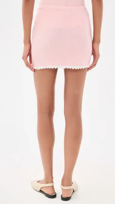 Show Me Your Mumu Offshore Mini Skirt Taffy Pink Knit | Thumbnail 3 Show Me Your Mumu Offshore Mini Skirt Taffy Pink Knit | Thumbnail 3