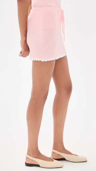 Show Me Your Mumu Offshore Mini Skirt Taffy Pink Knit | Thumbnail 4 Show Me Your Mumu Offshore Mini Skirt Taffy Pink Knit | Thumbnail 4